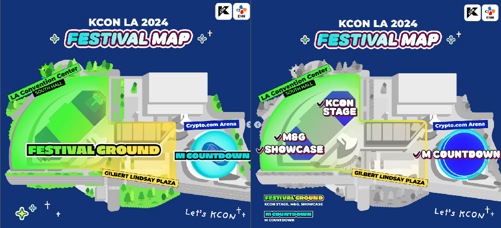 KCON LA FESTIVAL MAP
